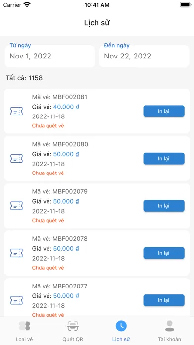 MobiFone Invoice 스크린샷