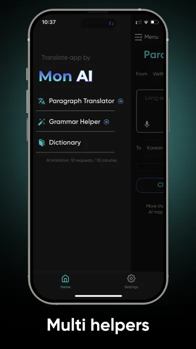Capturas de pantalla de AI helper: Rewriter assistant