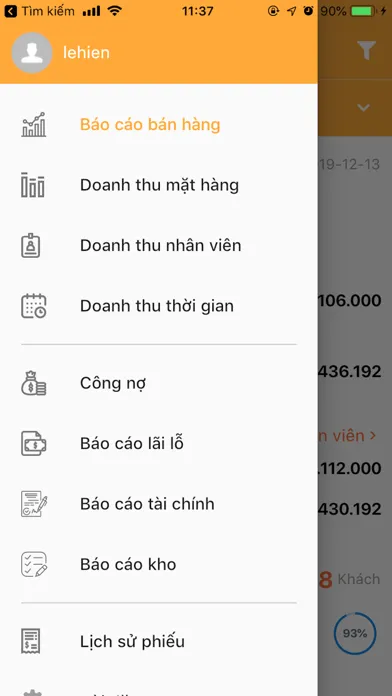 Tangkapan skrin PosApp - Report