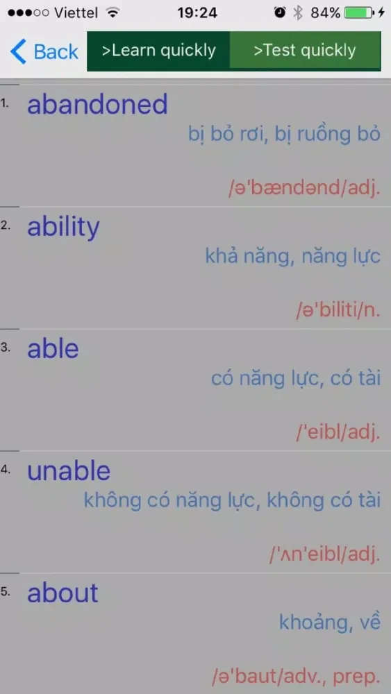 Hoc 3000 tu tieng Anh Oxford cấp tốc Ekran Görüntüleri