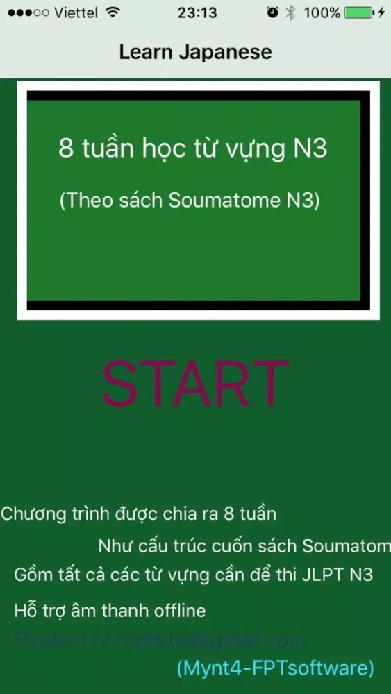 Ảnh chụp màn hình của Hoc tu vung Soumatome N3 trong 8 tuan