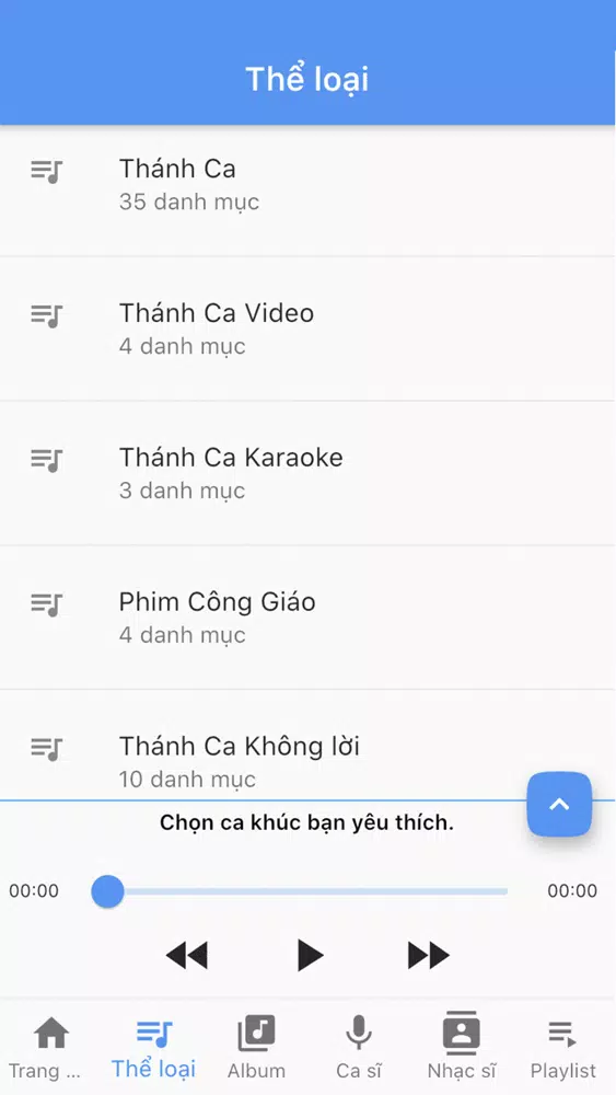 Tangkapan layar Thánh Ca Việt Nam