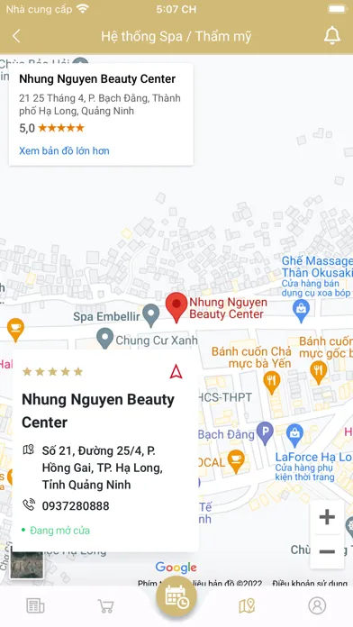 Tangkapan layar Nhung Nguyen Beauty Center