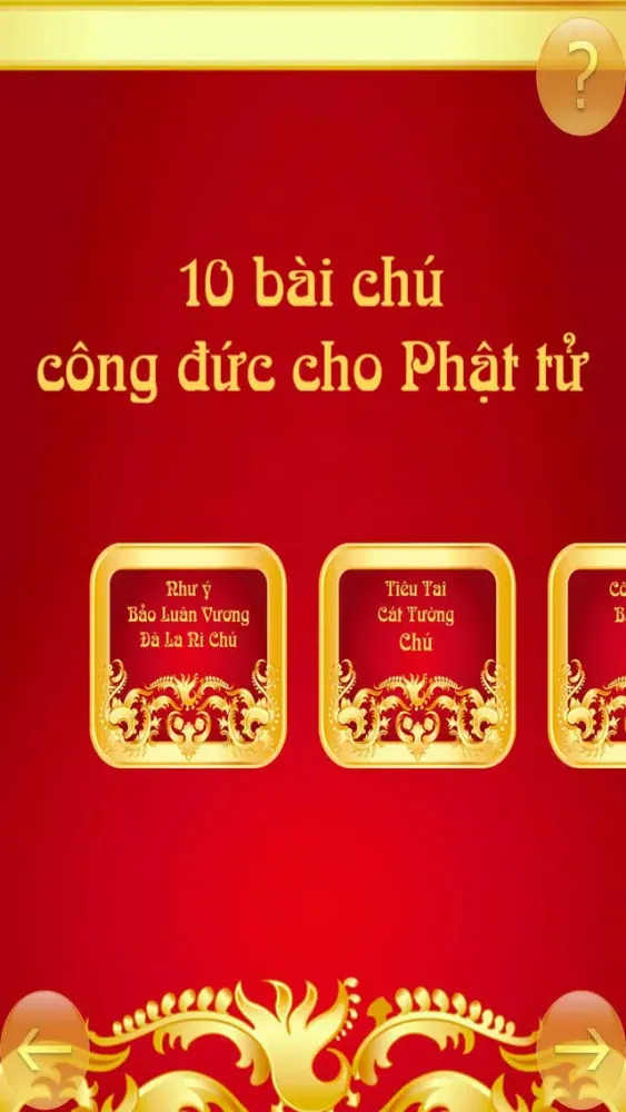 Capturas de pantalla de 10 bài chú công đức