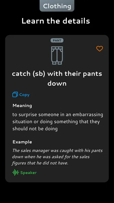 English Clothing Idioms スクリーンショット