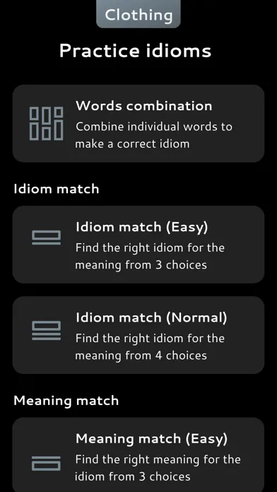 English Clothing Idioms スクリーンショット