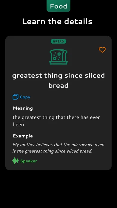 ภาพหน้าจอของ English Food Idioms