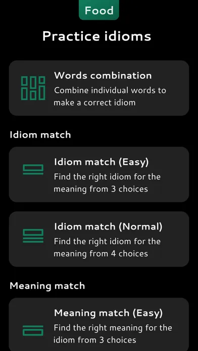 ภาพหน้าจอของ English Food Idioms