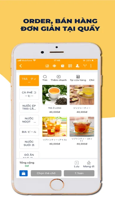 Ảnh chụp màn hình của PosApp - Quản lý Cafe Nhà Hàng