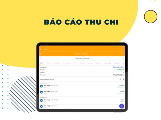 ภาพหน้าจอของ PosApp Quản Lý iPad 