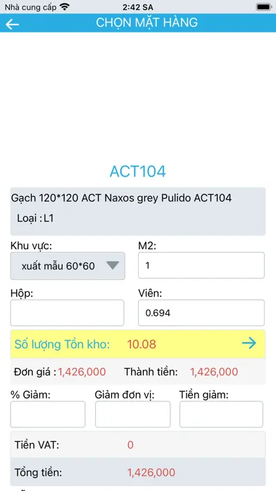 Capturas de tela do Relipos SalesOrder