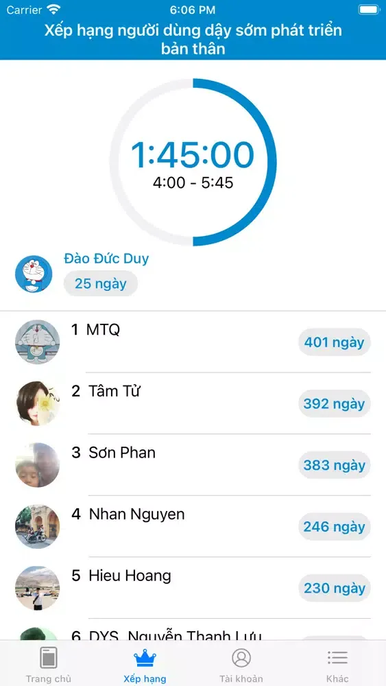 Capturas de pantalla de Dậy sớm phát triển bản thân