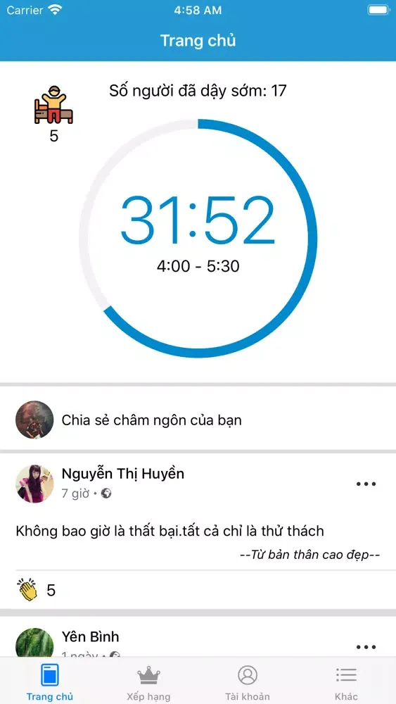 Capturas de pantalla de Dậy sớm phát triển bản thân