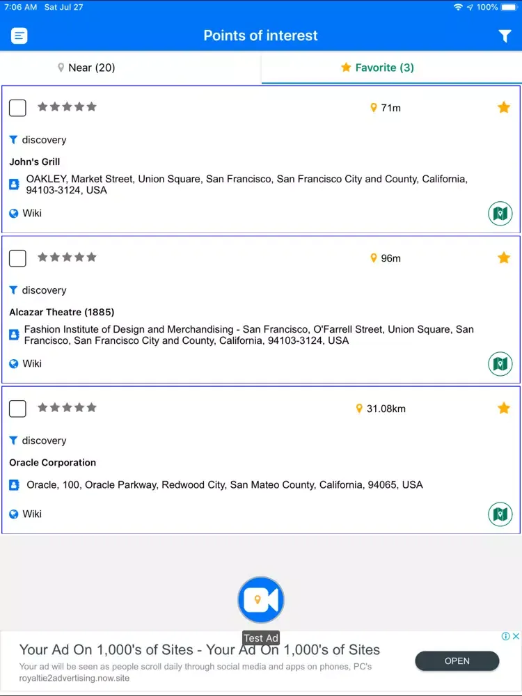 Скриншоты gPoi iPad 