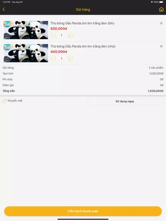 Tangkapan skrin Shop10K iPad 