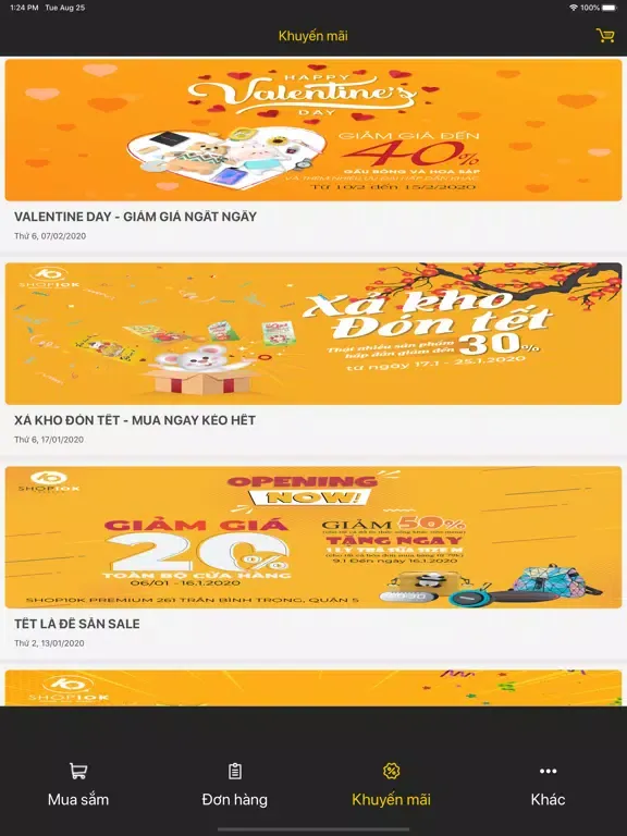 Tangkapan skrin Shop10K iPad 