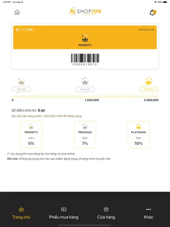 Tangkapan skrin Shop10K iPad 