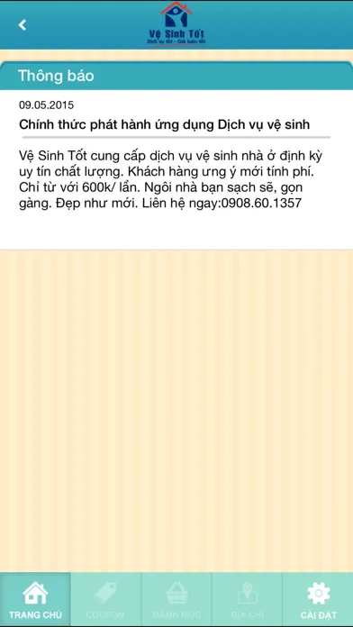 Capturas de tela do Vệ sinh nhà ở Giá Rẻ