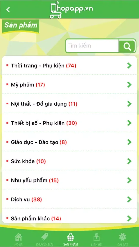 Zrzuty ekranu SHOPAPP.VN