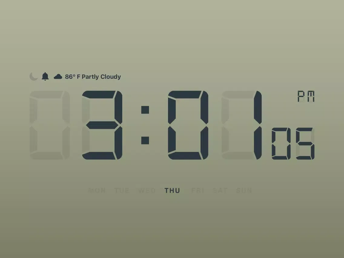 D-Clock bedside mode & daylight iPad Screenshots