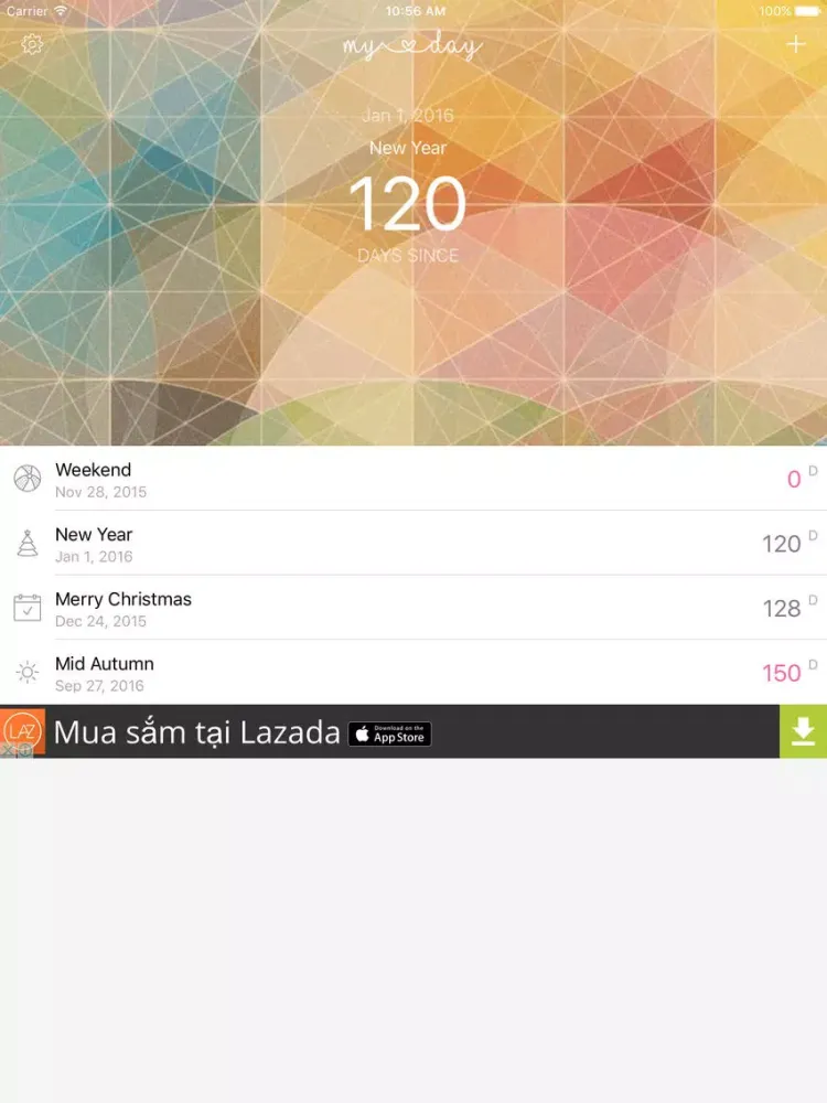 My Days - Event Countdowns iPad 应用截图