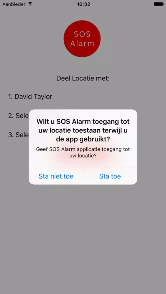 Ảnh chụp màn hình của SOS Alarm