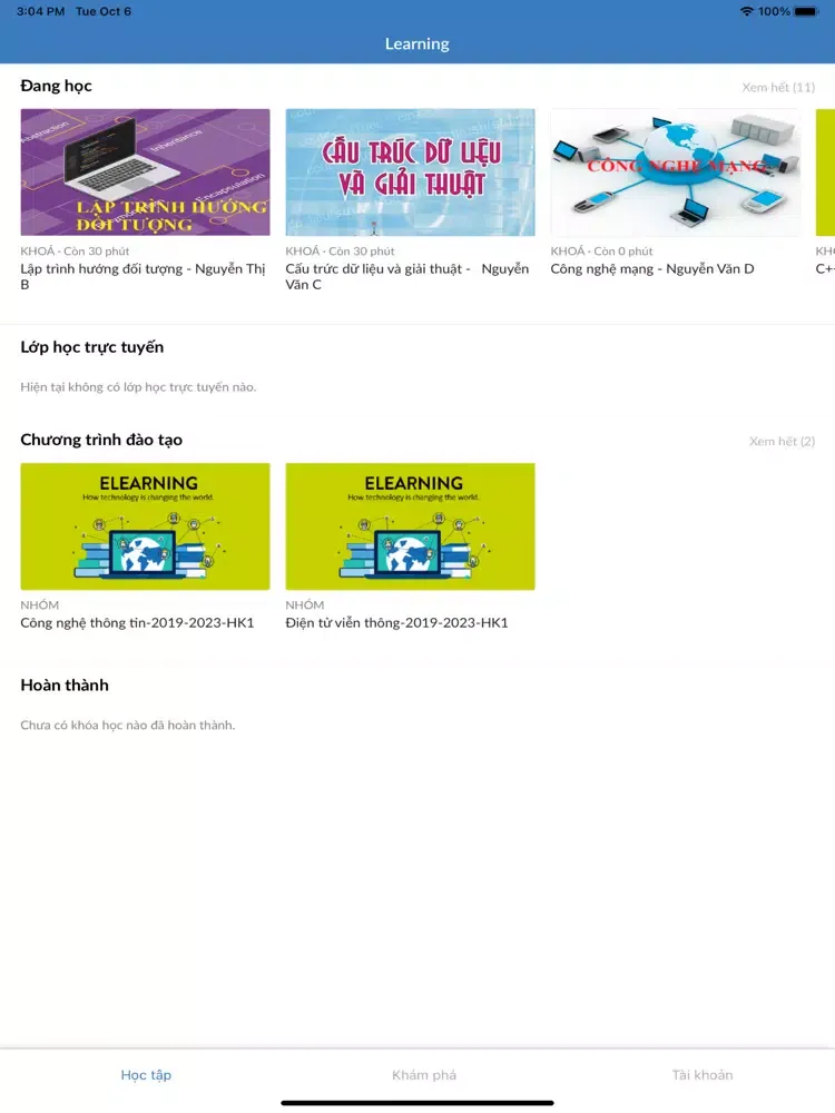 SmartLMS Uni iPad  Screenshots