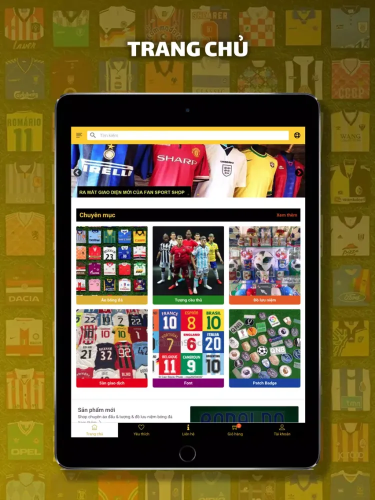 Ảnh chụp màn hình của Fan Sport Shop iPad 