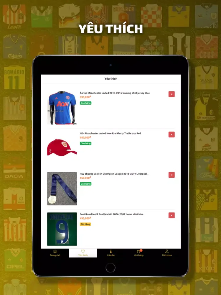 Ảnh chụp màn hình của Fan Sport Shop iPad 