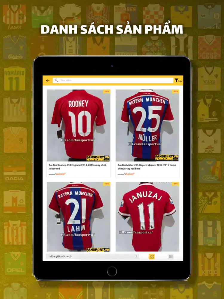 Ảnh chụp màn hình của Fan Sport Shop iPad 