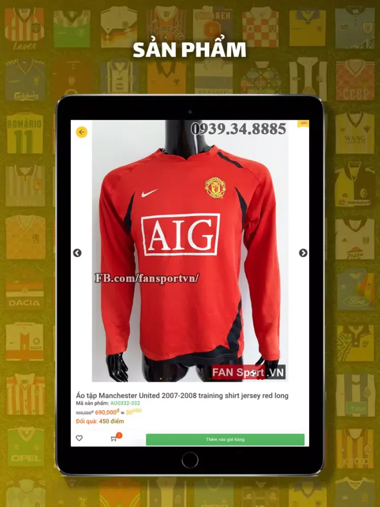Ảnh chụp màn hình của Fan Sport Shop iPad 
