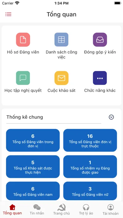 Screenshot di Sổ tay Đảng viên Vũng Tàu