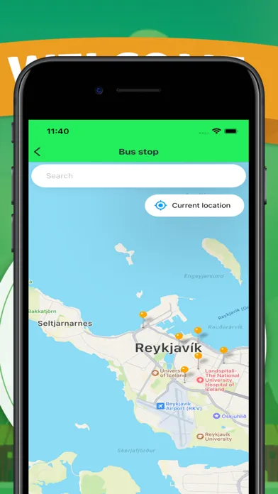 Tangkapan skrin Bus Tracker - Tourism Iceland