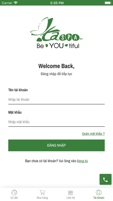 Tangkapan skrin TA Spa
