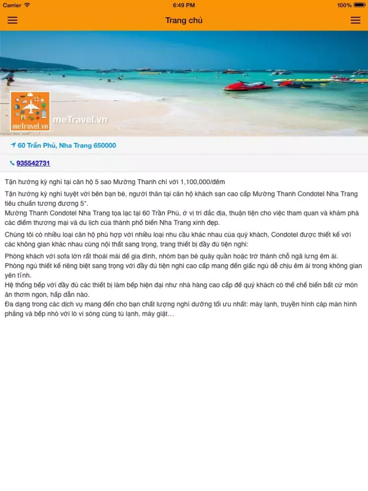 meTravelvn iPad 應用截圖