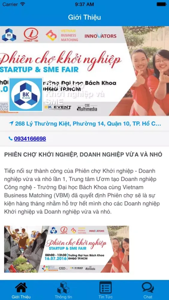 Tangkapan layar Phiên chợ Khởi nghiệp