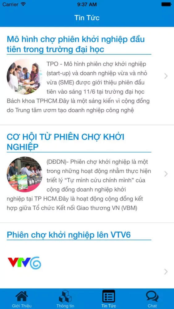 Tangkapan layar Phiên chợ Khởi nghiệp