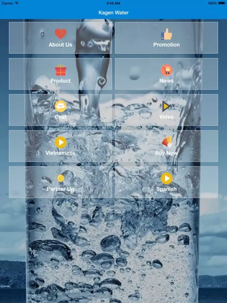 Tangkapan skrin Kagen Water iPad 