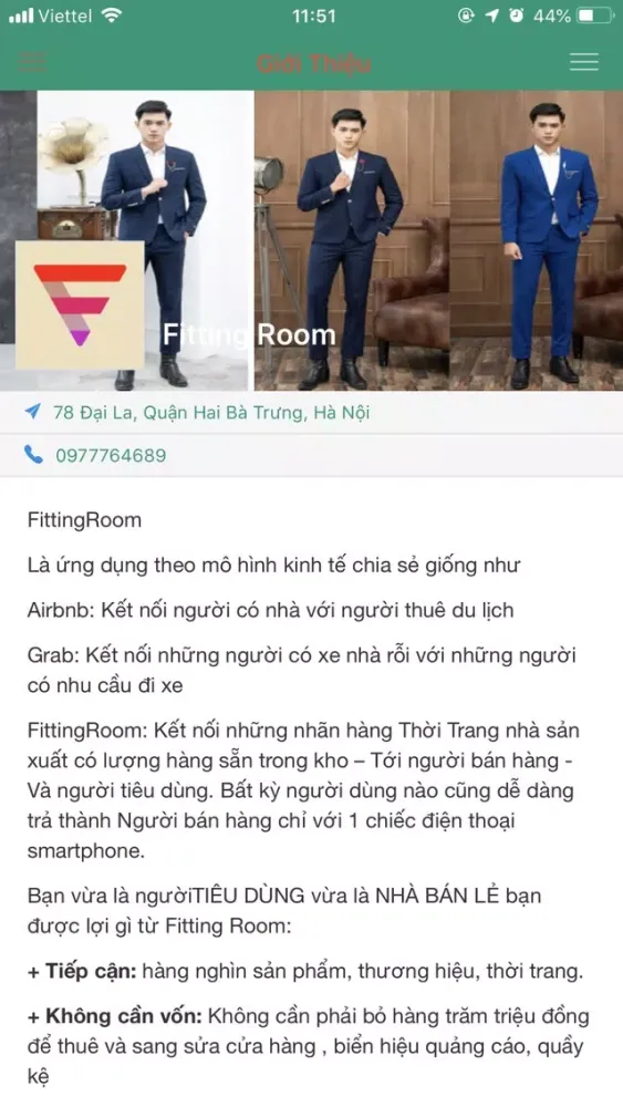 Capturas de tela do Fitting Room