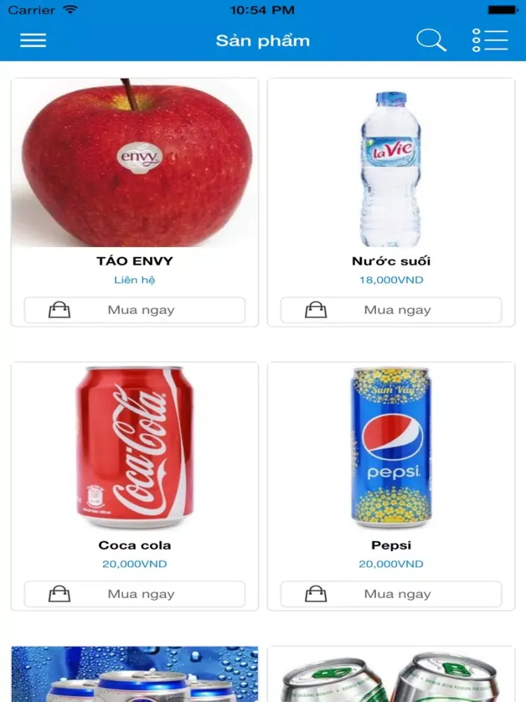 Capturas de tela do Yến Tiệc Food iPad 