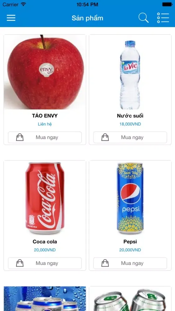 Capturas de tela do Yến Tiệc Food