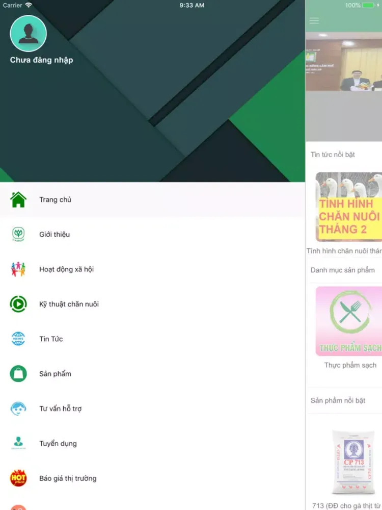 Screenshot di CPVN Care iPad 