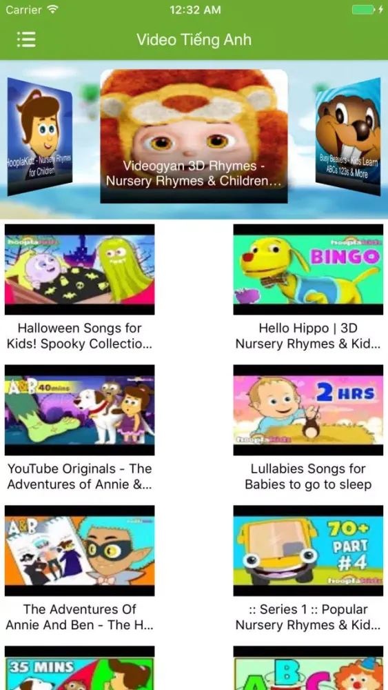 Video của bé, truyen co tich,tieng anh, hoat hinh Screenshots