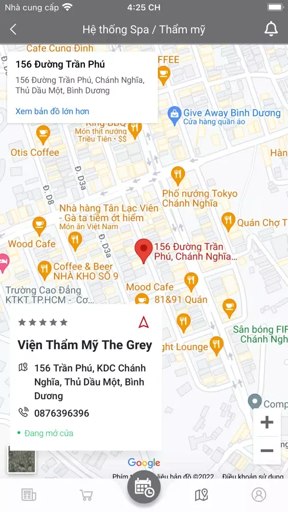 Ảnh chụp màn hình của Viện thẩm mỹ The Grey