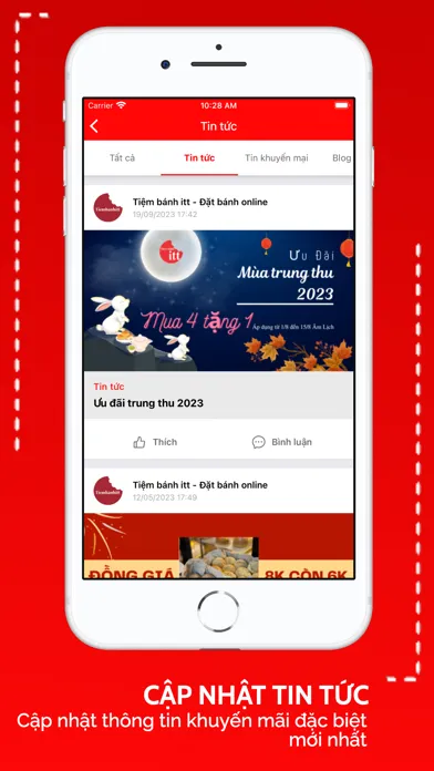 Capturas de tela do Tiembanhitt - Đặt bánh online