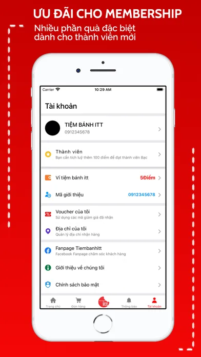 Capturas de tela do Tiembanhitt - Đặt bánh online