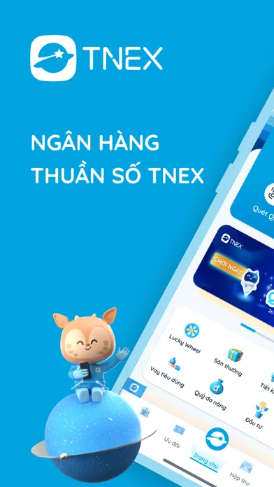 Ảnh chụp màn hình của TNEX - Ngân hàng số thế hệ mới