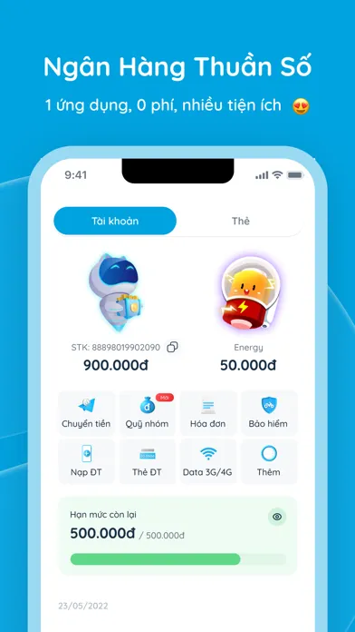 Ảnh chụp màn hình của TNEX - Ngân hàng số thế hệ mới