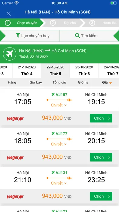 Screenshot di Mia - Vé máy bay giá rẻ