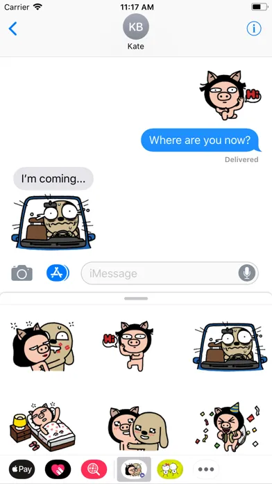 Brown Dog Animated Fun Sticker スクリーンショット